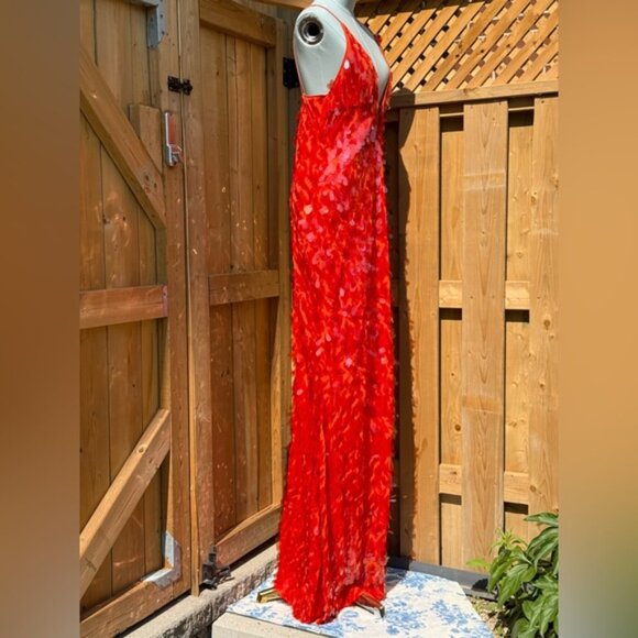 🆕 MISHA COLLECTION 🧿 NWOT Red Sapphire Sequins Maxi Dress, Sz L US 8 - Picture 5 of 13